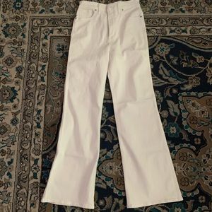 Flare white pants
